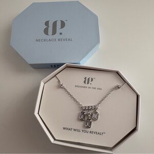 Bomb Party Triply Dazzled Necklace NK26169 Diamond CZ Rhodium Plating